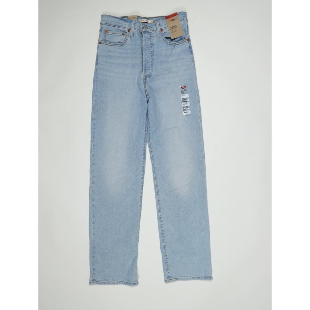Levi’s Ribcage Straight Ankle Jean 28 X 32 Light Wash High Rise 90’s Classic NWT - Picture 3 of 16